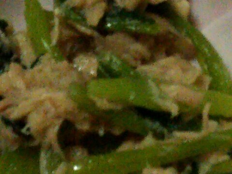 レンジで作る小松菜とツナのナムル風